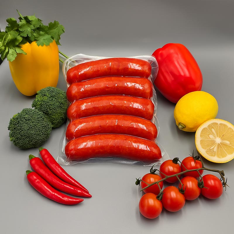 Kolbasa qablaşdırması PVDC vakuum büzüşmək çantası